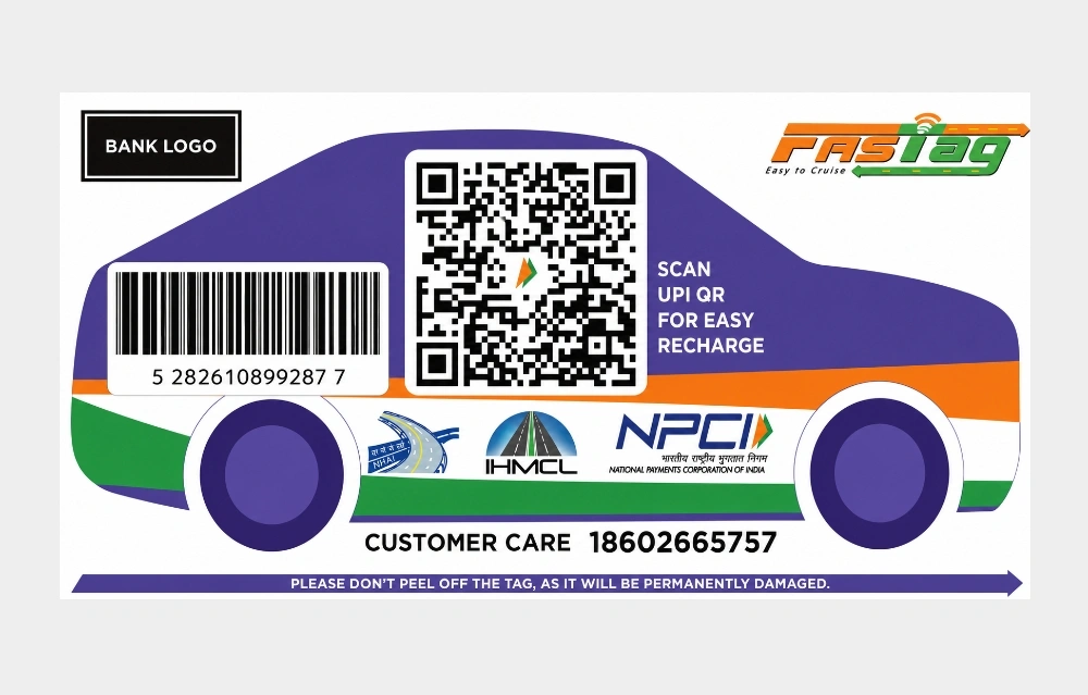 RFID-enabled FASTag windshield label for electronic toll collection