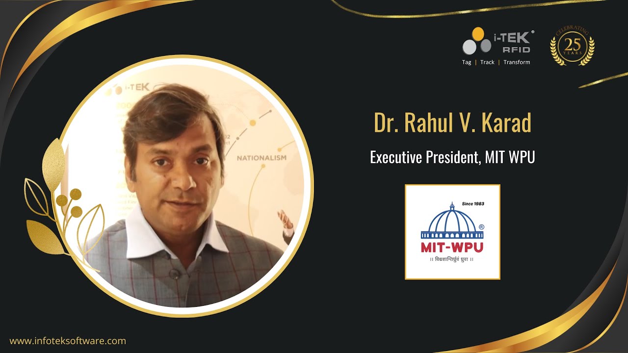 Dr. Rahul V. Karad of MIT-WPU sharing an i-TEK testimonial
